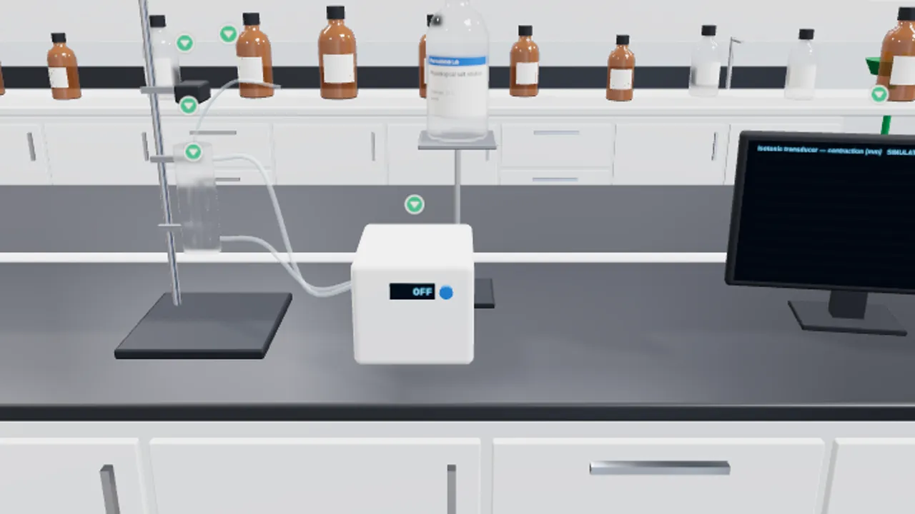 The pharmacology laboratory in the 3D virtual lab
